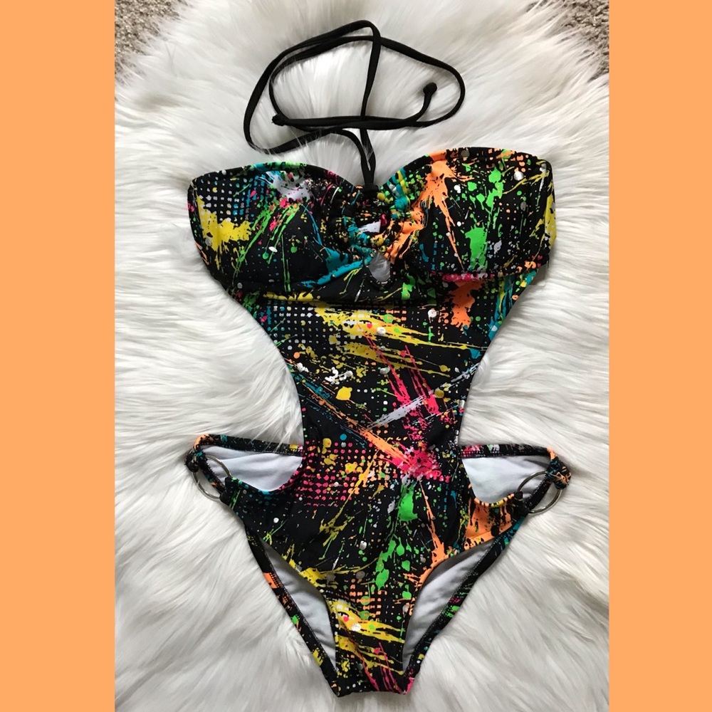 Black bikini one piece